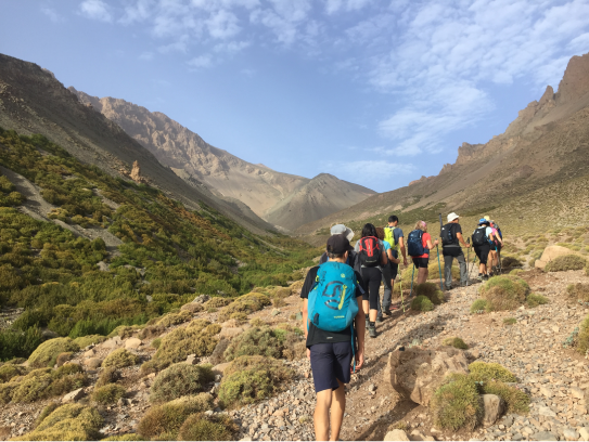 Trekking to M'Goun in the central High Atlas, Morocco