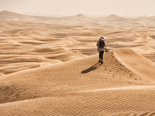 Senderismo por el desierto verde del valle Draa